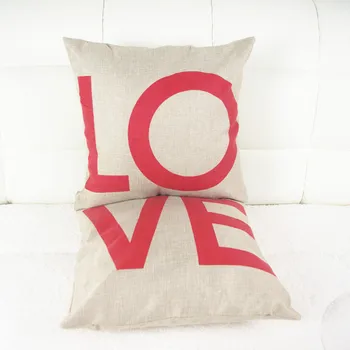 

2016 LOVE pillow Cushion Custom Linen Decorative Throw Pillows Sofa Chair Cushion 45 x 45 cm / 17.7 x 17.7 '' cojines oussin