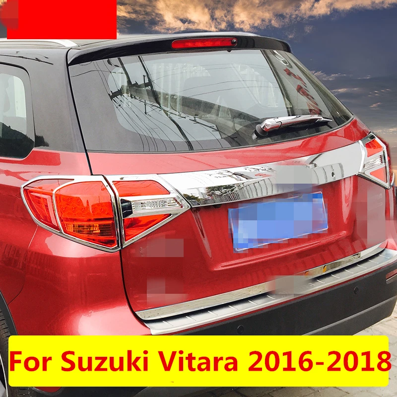 Для Suzuki Vitara- отделка задней багажника двери молдинг загрузки гарнир ободок покрытие наружное украшение авто аксессуары