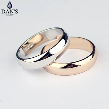 CALIENTE PROMO ❤️ Dan's Element-anillos de boda a la moda para mujer, de alta calidad Fi-RG90696, redondos, simples, de cobre y Color dorado - discount item 35% OFF Joyas y complementos