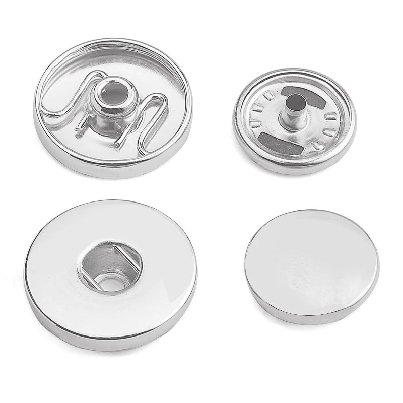 Buy 10pcs/lot Snap Jewelry Findings Metal Silver fit