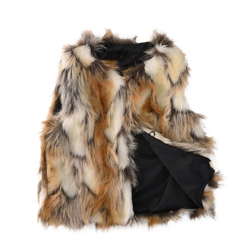 Per Baby Girls Artificial Fur Vest Soft Faux Fur Warm Waistcoat Sleeveless Jacket Coat for Toddlers Children Kids