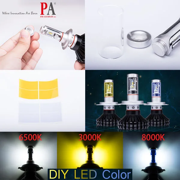 NEW Style LED 9005 HB3 9006 H10 H4 H7 H8 H9 H11 Headlight HID Bulbs 3000K 6500K 8000K Kit Yellow Super Bright