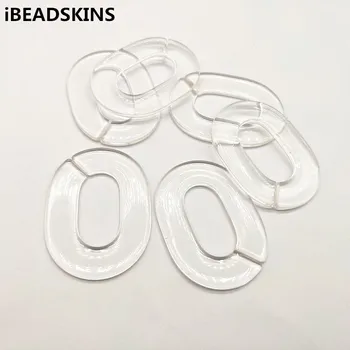 

New arrival! 55x44mm 100pcs clear acrylic oval shape chain beads for Earrings accessories parts,hand Made Jewelry Earring DIY