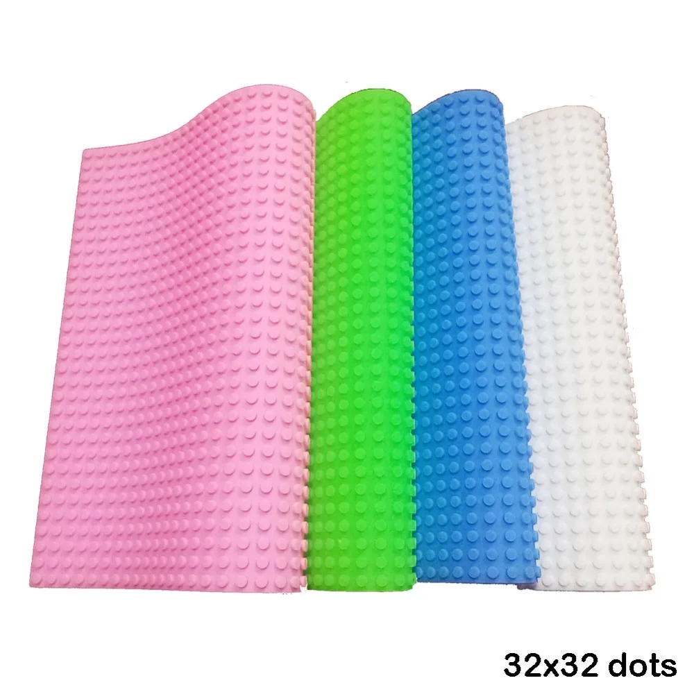 

32x32 Dot Flexible Silicone Baseplate 25x25cm small base plate accessory building block brick particles brickset
