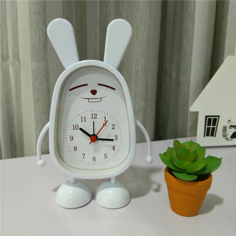 Randomly Send Brand New Children Toy Table Clock Cute Cartoon Rabbit Digital Desk Alarm Clock Students Gift kids Mute Clock