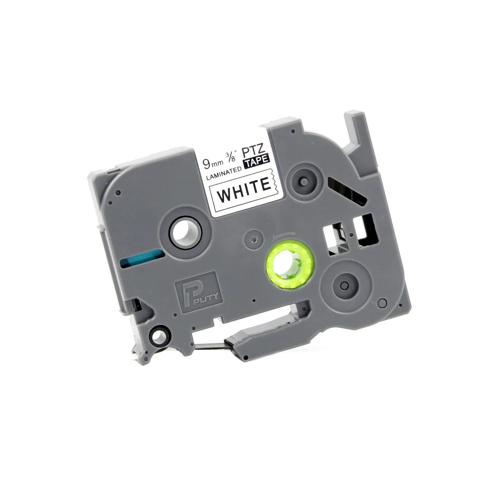 

PUTY 1PCS 18mm Black on White tze-241 Compatible for Laminated Compatible Brother Label Ptouch Tapes tz241 For PT-D600 PT-E800T