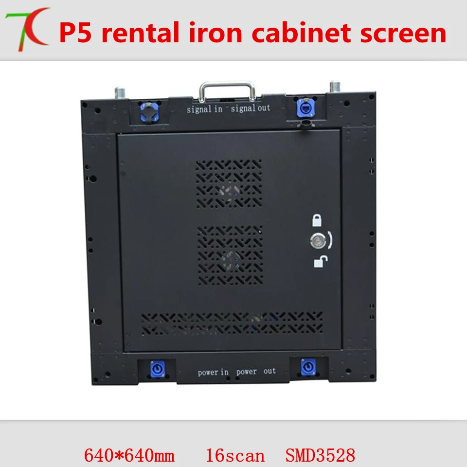 

640*640mm 16scan P5 iron equipment cabinet display for rental / 40000dots/m2