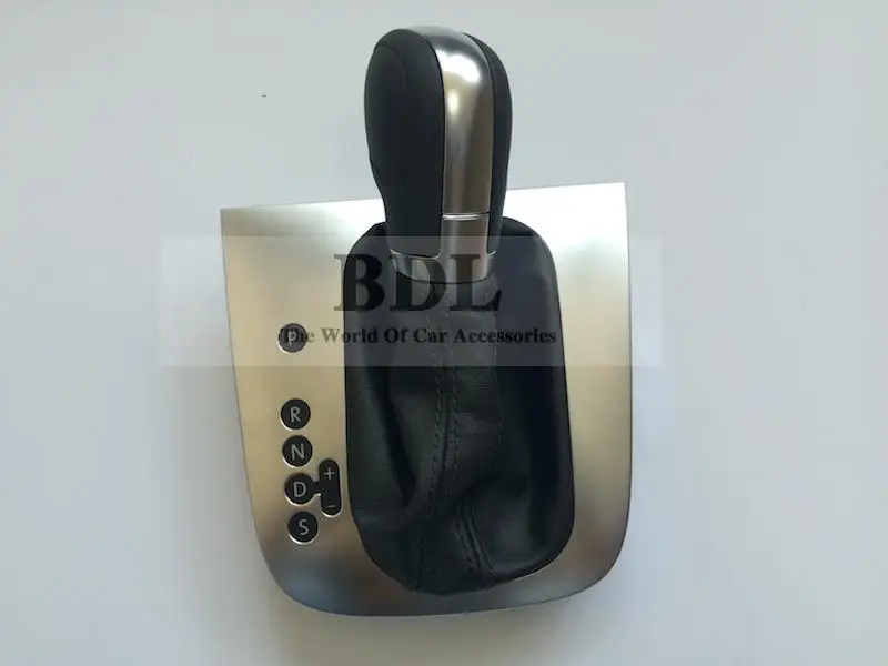 

OEM Leather Black Stitch AT DSG Gear Shift Knob Lever Cover For VW Golf 6 MK6 GTI Jetta MK6 GLI