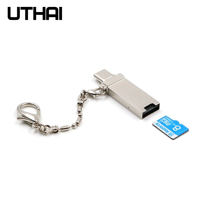 UTHAI C10 кард-ридер Micro SD/TF Тип C мульти-карт памяти для MacBook или смартфона с интерфейсом USB-C