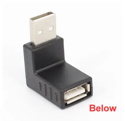 Left right below above angle 90 degree USB 2.0 A Male Female Adapter Connecter for Laptop PC Durability and Stable Performance usb connector adapter
