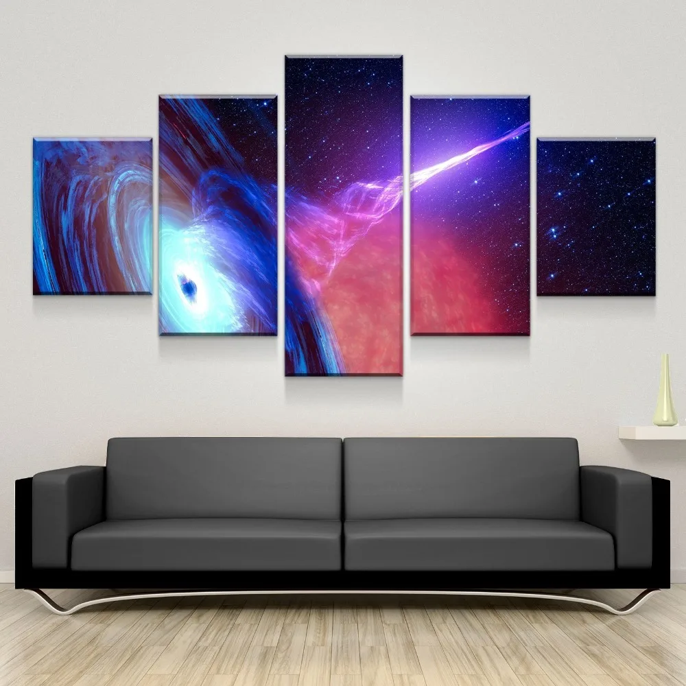 

5 pieces Wall Art Picture QUASAR CANVAS SET for living room printed on canvas