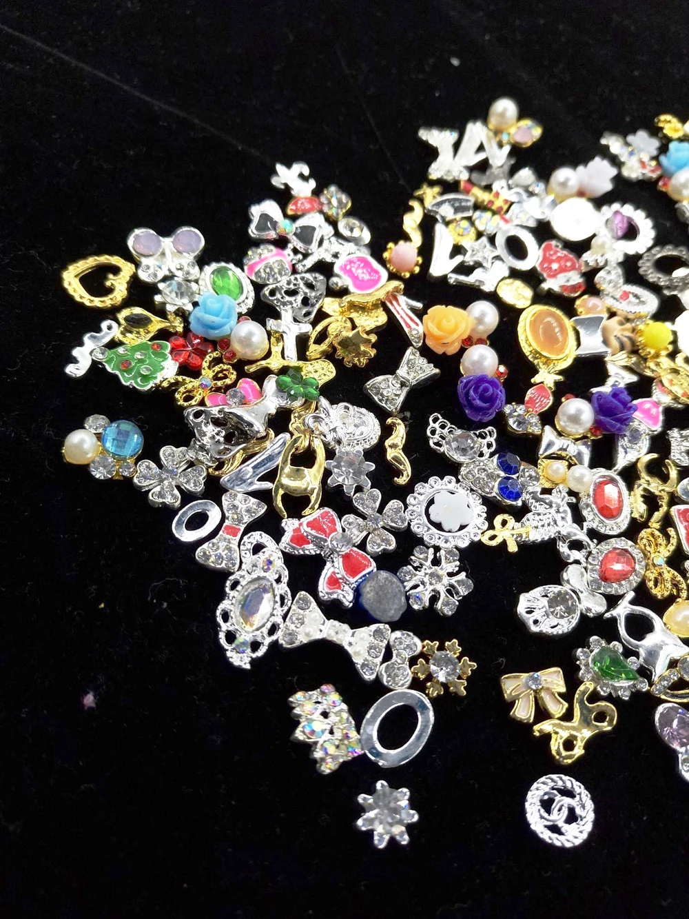 Strass украшения для ногтей 2018 смешанные кристаллы Стразы бусины DIY 3D шкатулка