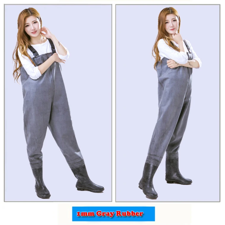 1mm Red Rubber Chest Waders 3