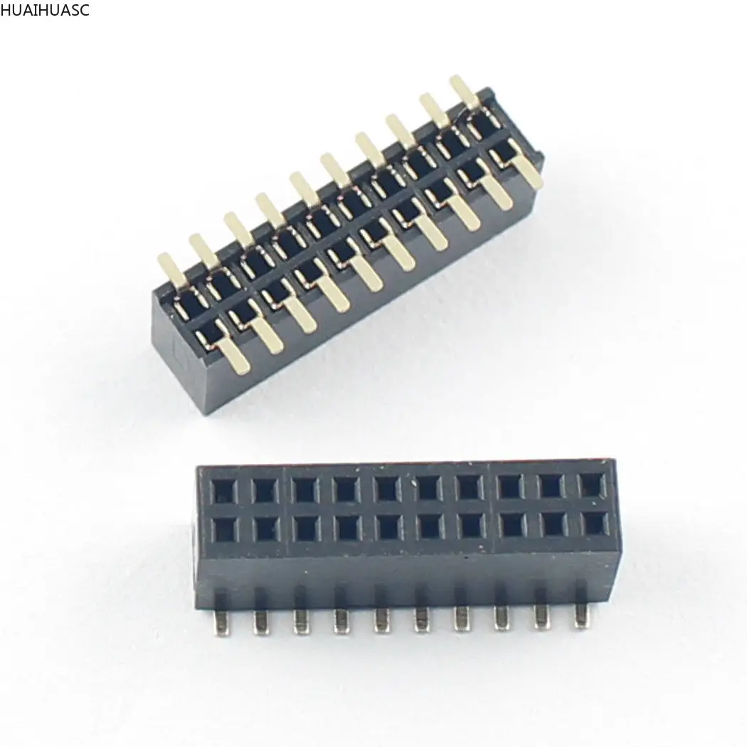 20pcs 2.54mm Pitch 2X10 20Pin Header Strip Double Row SMT//SMD Female PCB Board