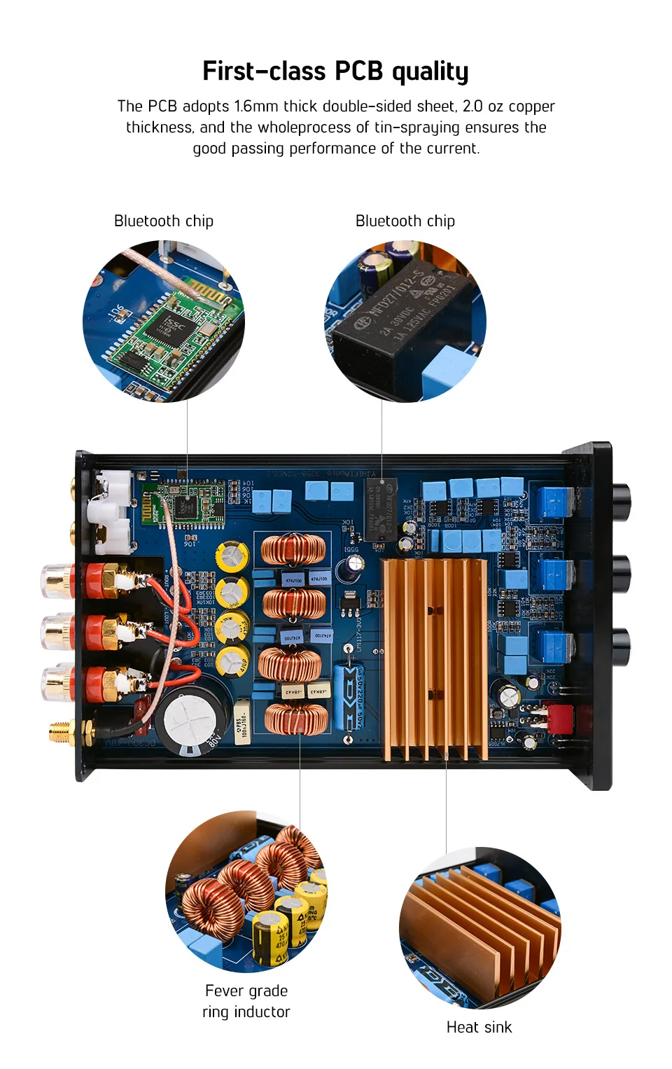 AIYIMA TPA3255 Bluetooth 5,0 сабвуфер усилитель 150Wx2+ 325 Вт 2,1 канальный цифровой усилитель мощности домашний звуковой динамик усилитель