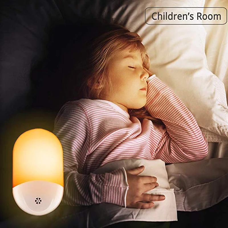 LED Night Light Plug-in Night Light for Kids Automatic ON/Off Dusk to Dawn Wall Lights for Bedroom, Corridor, Aisle dusk to dawn automatic led night light wall plug in dusk to dawn sensor light lamp warm white us uk eu plug