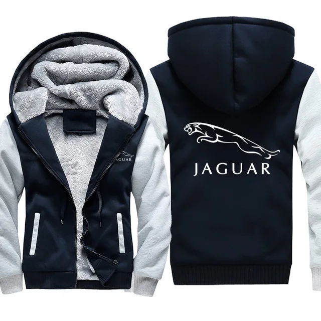 JAGUAR Car Wool Sweatshirt Women Men Oversized Zipper Hoodies Hooded