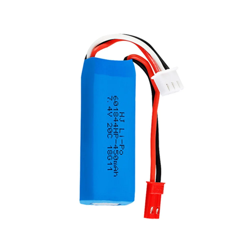 Литий полимерная батарея 2S 7 4 в 450 мАч для WLtoys K969 K989 K999 P929 P939 RC Car 601844 20C аккумулятор 5