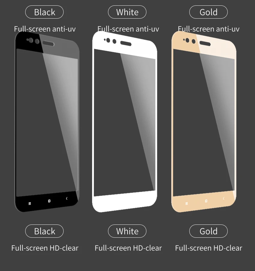 

Tempered Glass For Xiaomi Mi A1 Mi5X Screen Protector For Xiaomi Mi 5X Full Cover Protective glass Film For Xiaomi Mi A1