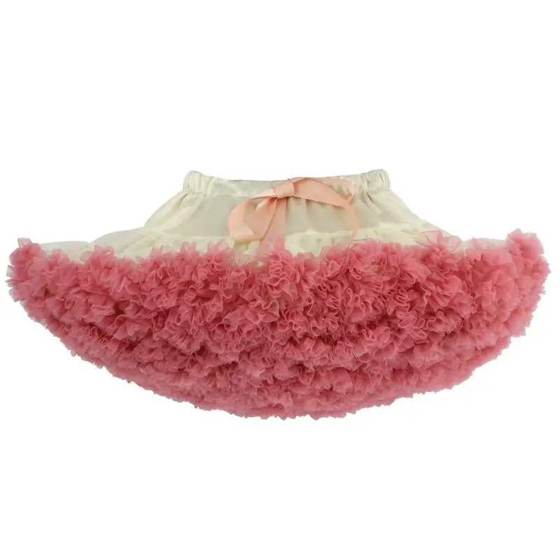 

2017 Candy Color Children Fluffy Chiffon Solid Colors Tutu Skirts Girl Dance Skirt New Year Christmas Tulle Petticoat For Girls