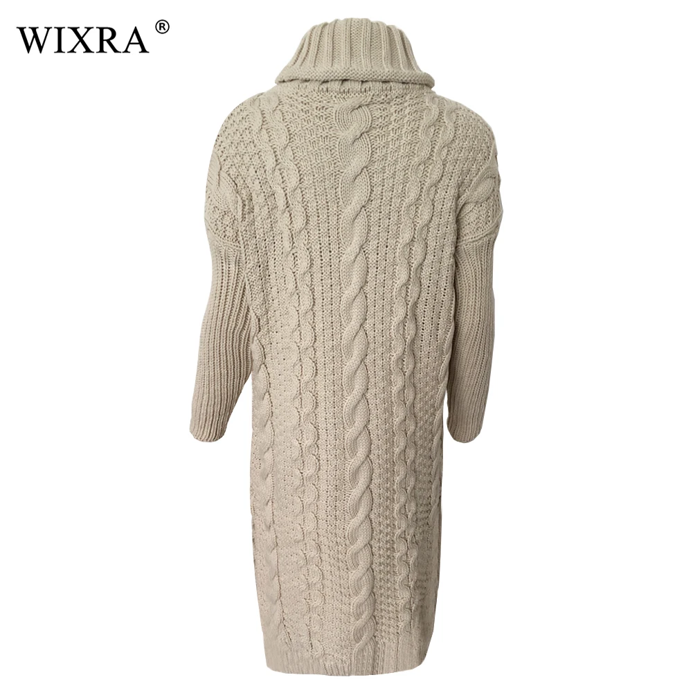 Wixra 2018 модное женское платье Весна Осень Зима Платья свитера с длинным рукавом
