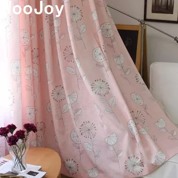 

C1033 Pastroal Linen Cotton Half Blackout Thick Window Curtains Tulle for Living Room Curtains for Kids Room