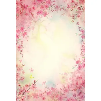 

Customized 8ft peach blossoms wonderland photography backdrop for children portrait photo studio backgrounds