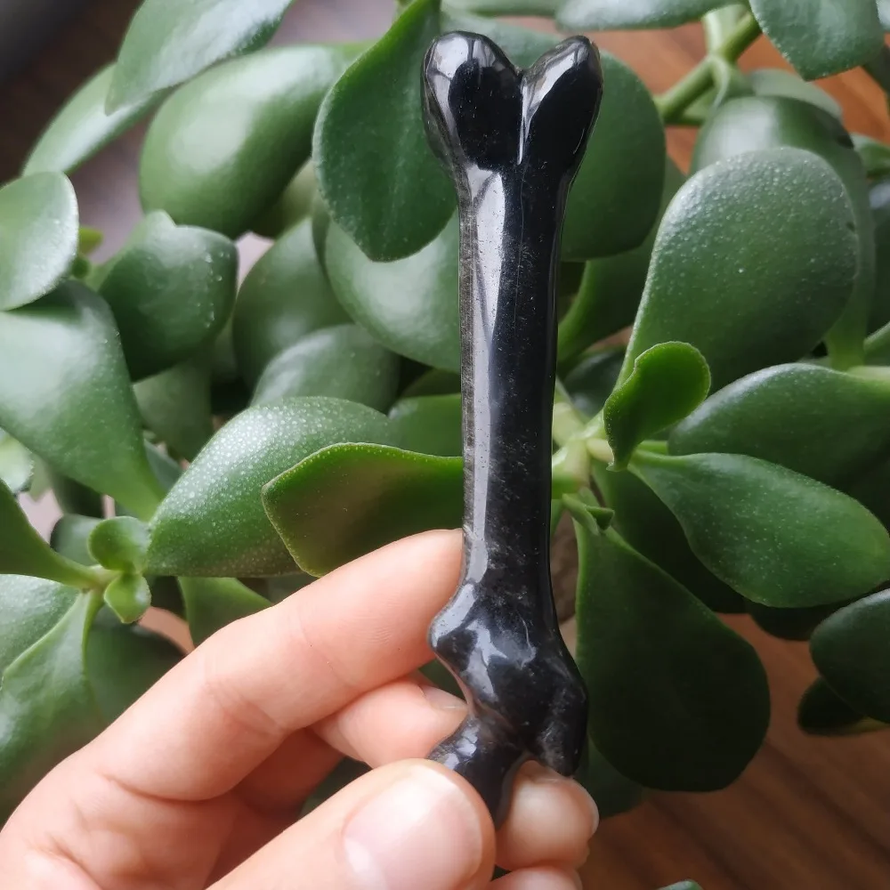 YING LAI Natural Crystal Obsidian Bone Amulet Carving Furnishing Articles Blessing Lucky Jewelry YING LAI Natural Crystal Obsidian Bone Amulet Carving Furnishing Articles Blessing Lucky Jewelry