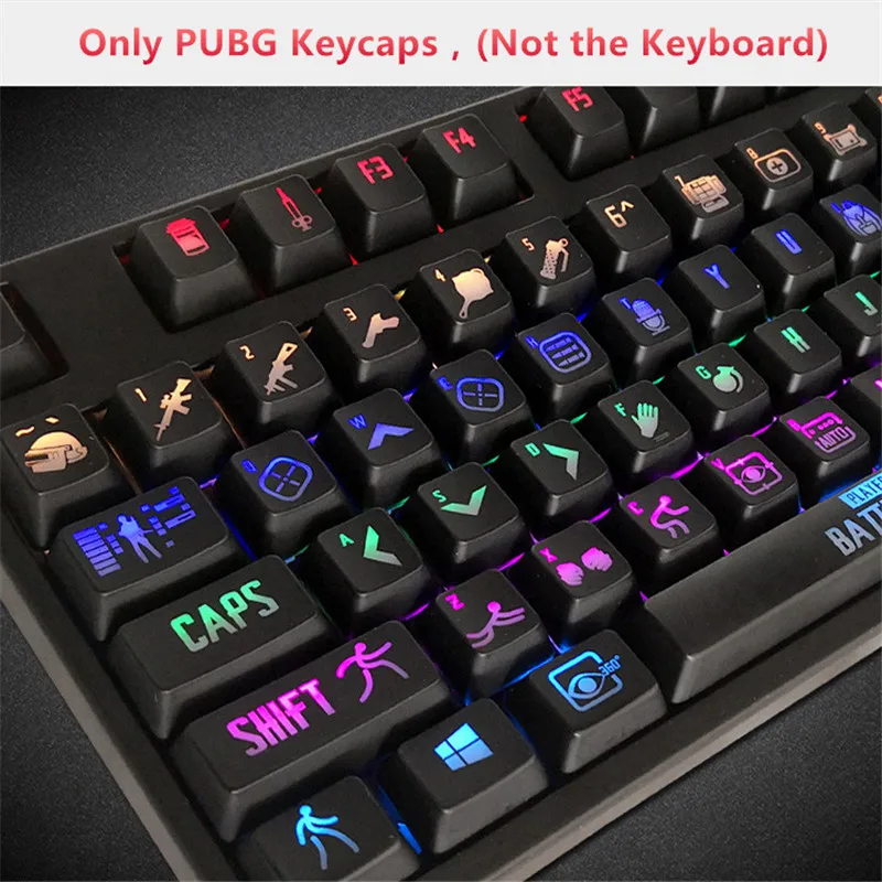 Siancs DIY PUBG keycaps подсветка PLAYERUNKNOWN BATTLEGROUNDS Механическая стандартная клавиатура 104