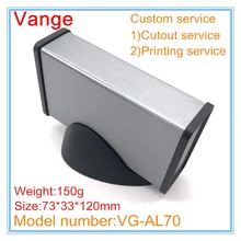 1 шт./лот атласная отделка поверхности экструдированный 6063-T5 алюминиевый электрический корпус антиблокировочной системы пластиковые панели и держатель 73*33*120 мм для разъема