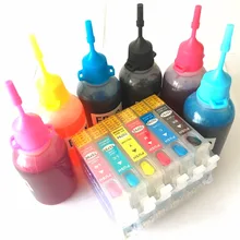 T0791 комплект пополнения чернил для Epson Artisan 1430 фото 1400 1500 Вт P50 PX650 PX660 PX700W PX710FW PX720WD PX730WD принтера 79 комплект чернил