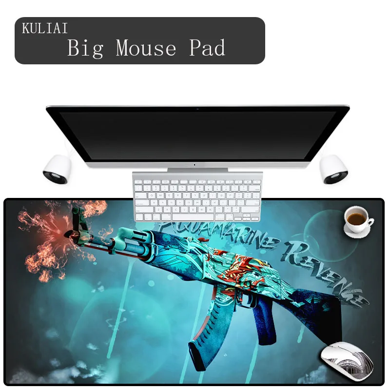

XGZ Ak47 Ar15 Gun Mouse Pads Large Gaming Player Pad Keyboard Laptop Gamer Edge Control Gaming Mouse Cool MousePad Game for Csgo