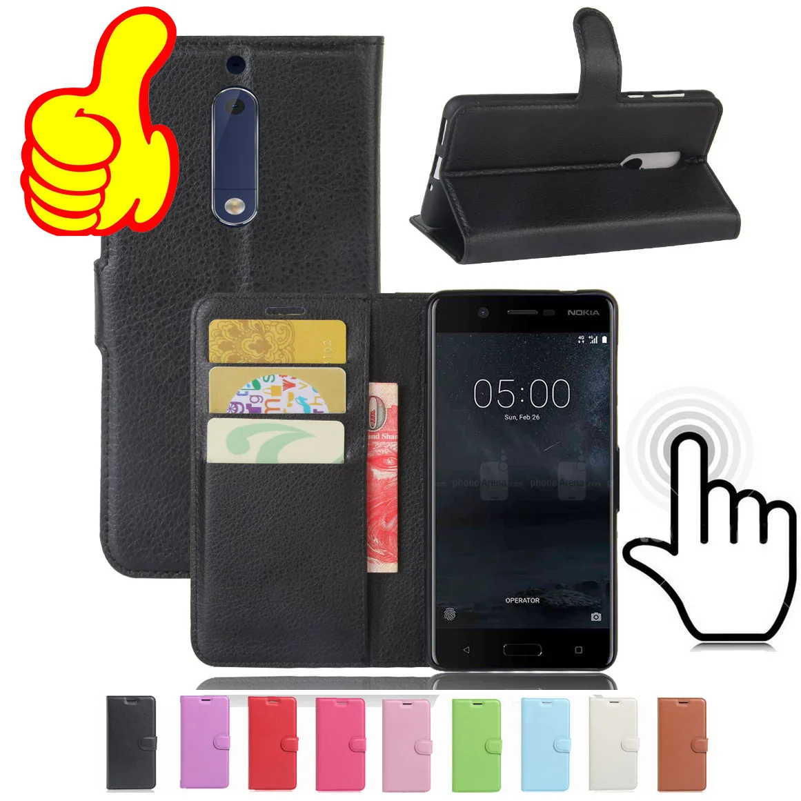 PU Leather Case For Nokia 9 PureView 8 Scirocco 7 6 5 3 2 2.1 3.1 5.1 6.1 7.1 1 Plus 2018 X7 X5 X6 Flip Shell Cover Stander | Мобильные