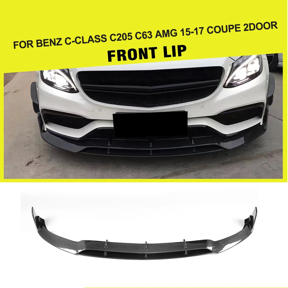 Углеродное волокно/FRP передний бампер спойлер сплиттеры для Mercedes Benz C205 C63 AMG S Coupe