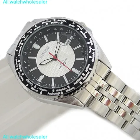 FW829A Matt Silver Band Round PNP Shiny Silver Watchcase Men IPS Classtic  Watch