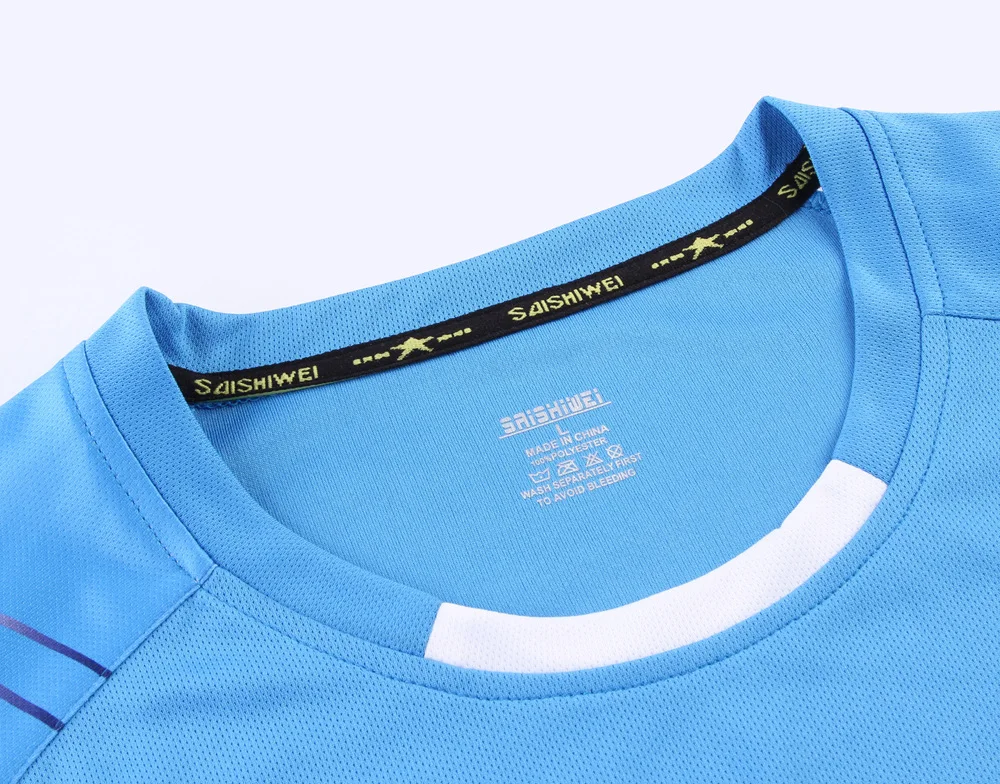 Новая быстросохнущая одежда для бадминтона, Спортивная футболка, теннисная футболка для мужчин/женщин, теннисные майки, футболка для настольного тенниса 3861AB