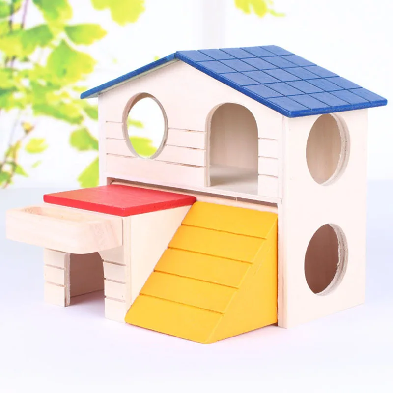 

SMARTPET Wooden Hamster Creative House for Climb Hamster Cage Eco-Friendly Syrian Hamster Small Pet Rat Mouse Hut