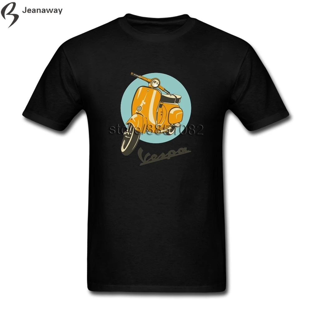 Vespa с короткими рукавами футболки для мальчиков простой Camisa 100% хлопок экипажа шеи