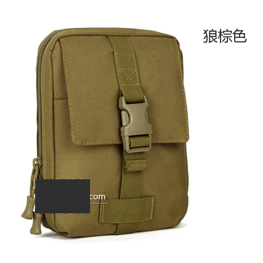 MOLLE 7 дюймов планшет и сотовый телефон маленький карман сумка через плечо A3142 - Цвет: Wolf brown