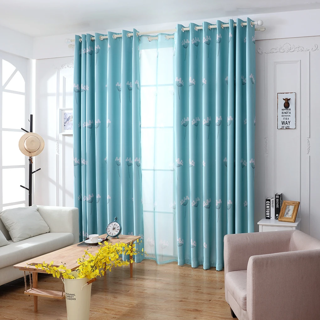 Curtain New Style Dandelion Patterns Long Window Door Curtains Living Room Bedroom Blackout Curtains Blue Pink40 Curtains Aliexpress Curtain New Style Dandelion Patterns Long Window Door Curtains Living Room Bedroom Blackout Curtains Blue Pink40 Curtains Aliexpress