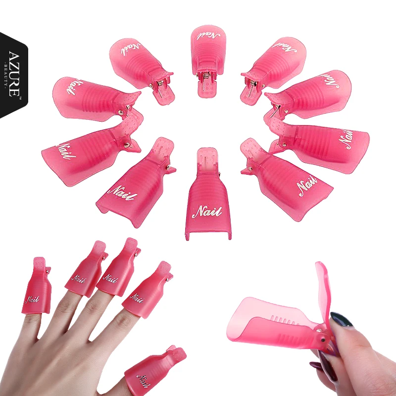 

Plastic Nail Art Soak Off Cap Clip UV Gel Polish Remover Wrap Tool Nail Off Clip for Beauty Women Nail Care Tools