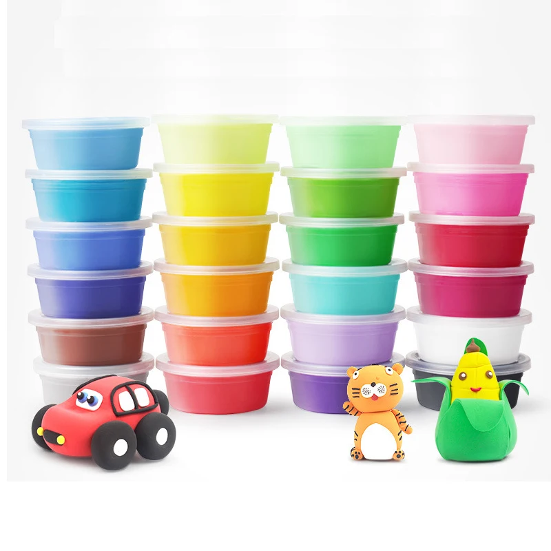 

12/24pcs Air Colored Modelling Clay Toys DIY Plasticine Clay Learning Toy Light DIY Soft Creative Hand gum Gift For Kids