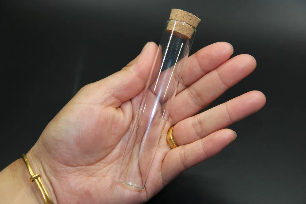 20pcs 22*120mm 30ml Glass Tube Bottles With Corks Empty Scented Tea