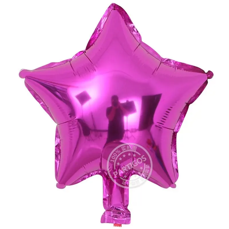 50 шт. 10 дюймов пятиконечная звезда в форме фольги шары для свадьбы и дня рождения Декор чистый цвет металлик надувные globos игрушки