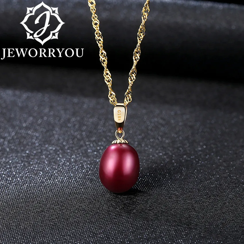 

8*16mm 5 Colors Pearl 925 Sterling Silver Womens Necklaces Jewelry Pendant Necklace Chain Necklace Women