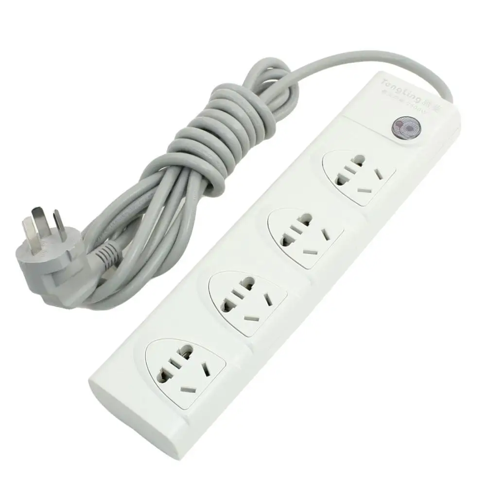 

AU Plug 2500W 3 meters AU US EU Multi Type Socket Power Strip 4 Way Splitter