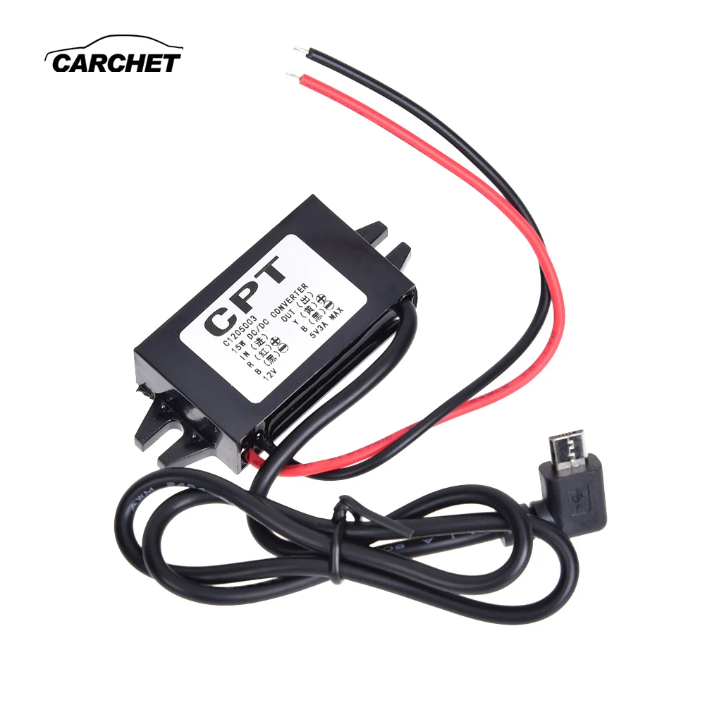 CARCHET DC/DC преобразователь Регулятор для автомобиля 12В до 5В 3а понижающий модуль
