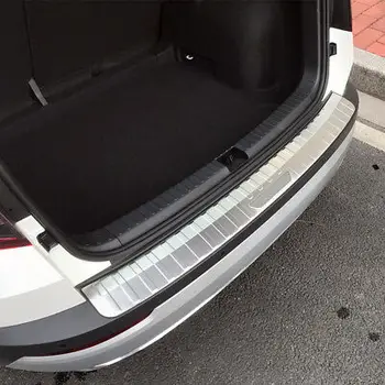 

Outer Rear Bumper Protector Sill Plate Cover 1pcs For Skoda Karoq 2017-2018