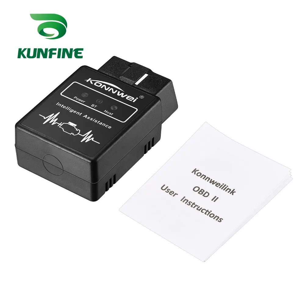 KW912 ELM 327 OBD II Bluetooth автоматический сканер неисправности двигателя obd2 диагностический инструмент работает для android смартфонов и Windows