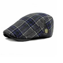 Сезон Зима уличные теплые Шапки для Для женщин и Для мужчин плед плоские шапки Беретки для женщин boina унисекс Chapeu feminino 2 Цвет ht51040+ 30